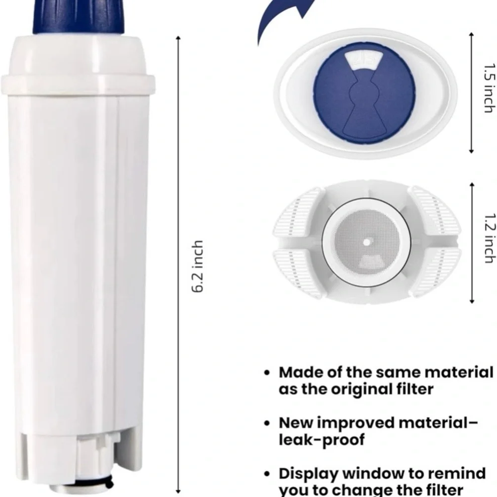 NEW - Coffee Water Filter Compatible with De'Longhi Magnifica Evo, Dinamic
